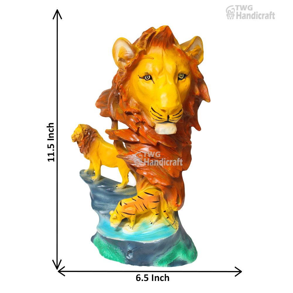 Lion Statue Showpiece Wholesale Supplier in India | Resin Lion Figurine Factory