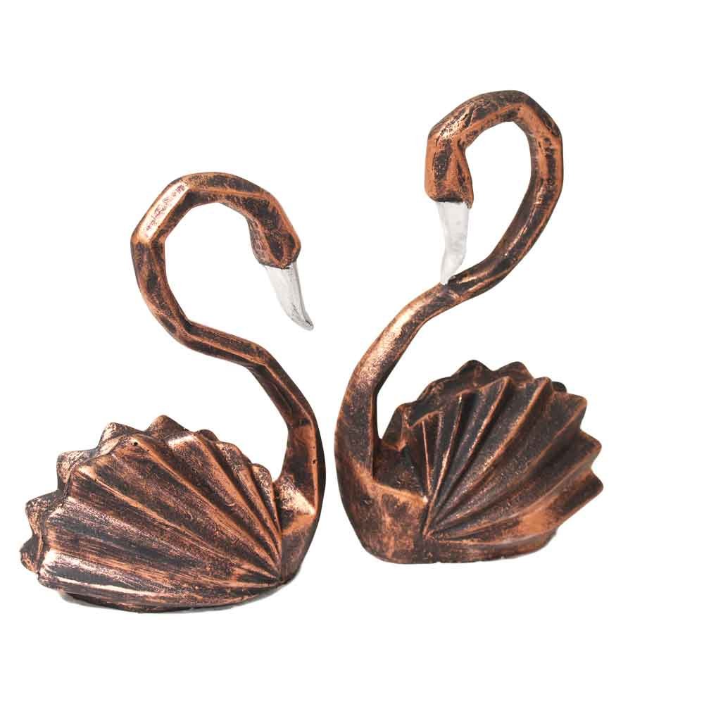 Swan Pair Statue Handicraft Gift 7.5 Inch ( 19.5 cm )