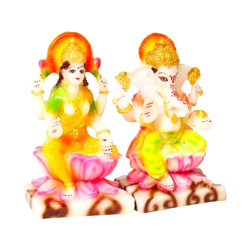 Laxmi Ganesh Statue Religious Idol 7 Inch