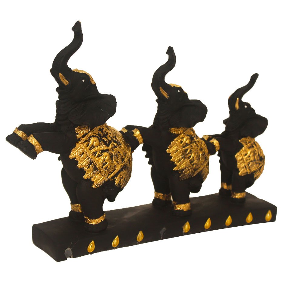 Elephant Family Statue Showpiece 9.5 Inch ( 24.5 cm )