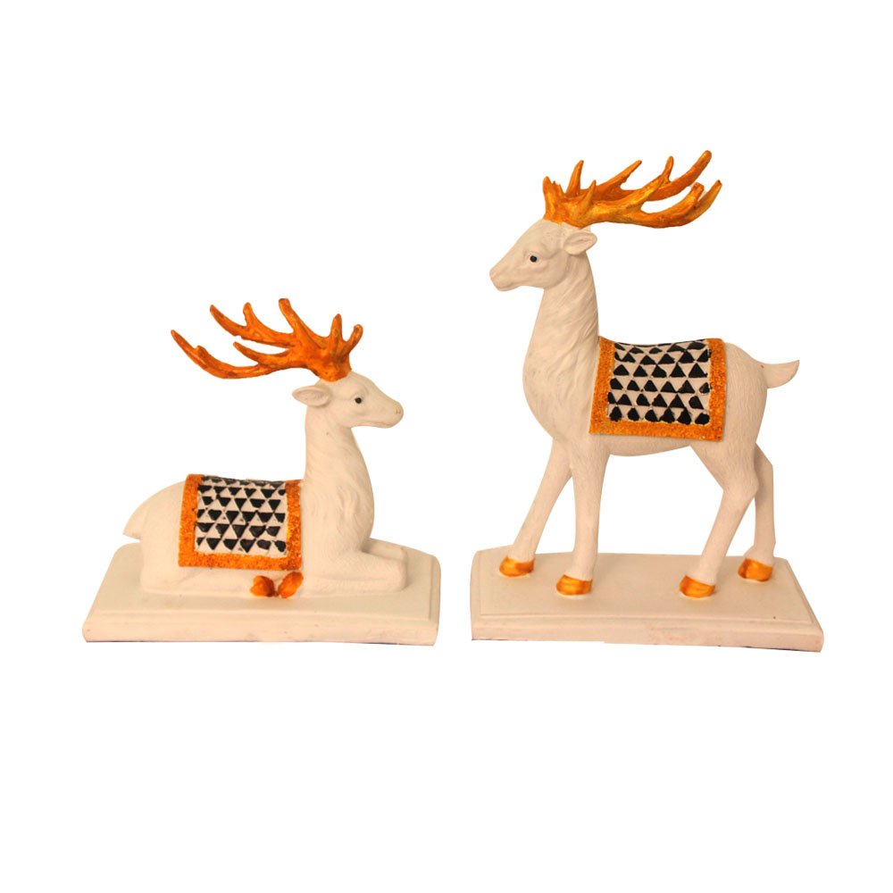 Deer Pair Statue Showpiece 10.5 Inch ( 27 cm )