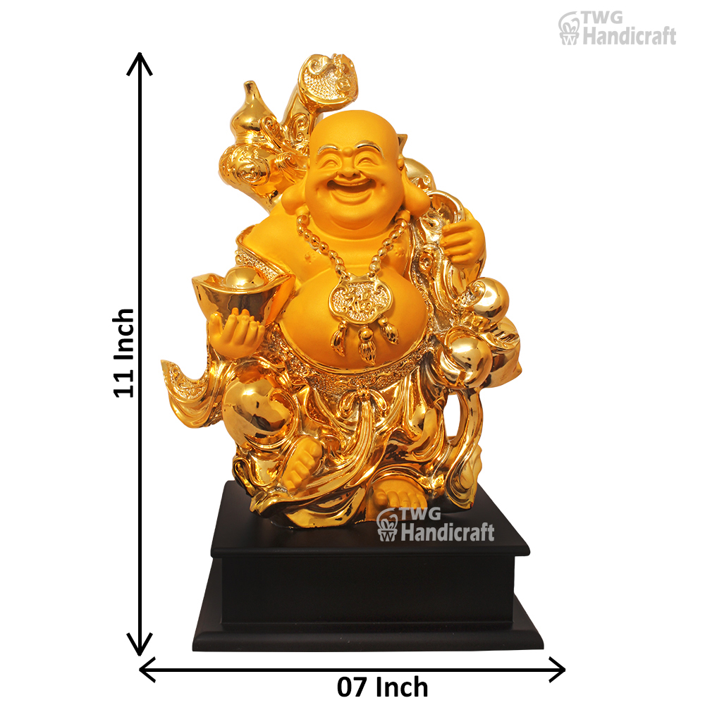 Laughing Buddha Statue Wholesale Supplier in India | Gold Plated Laugh