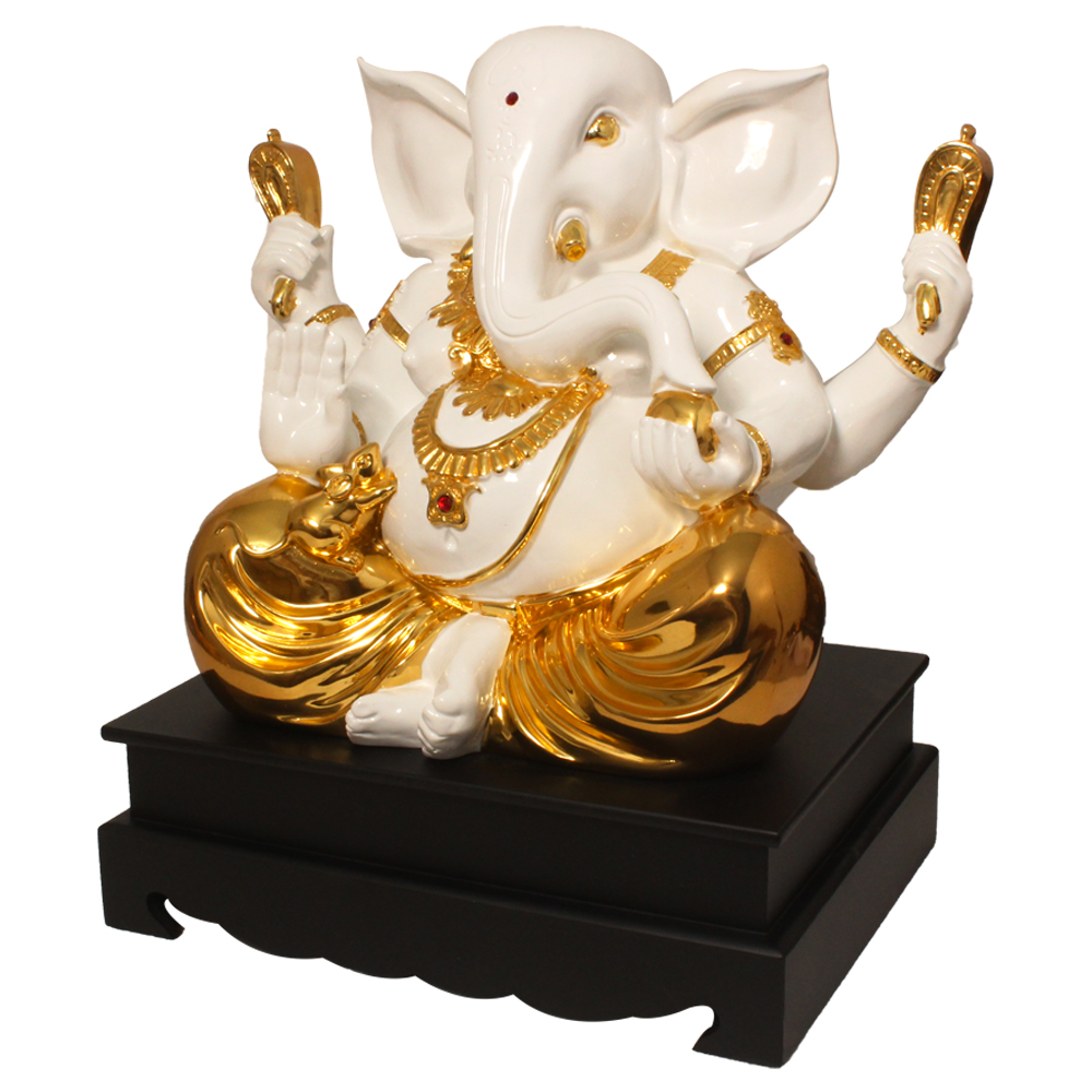 Gold Plated Ganesha Satate 16 Inch
