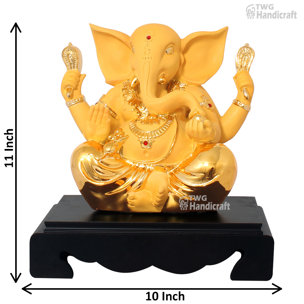 Gold Plated Ganesha Showpiece 12 Inch