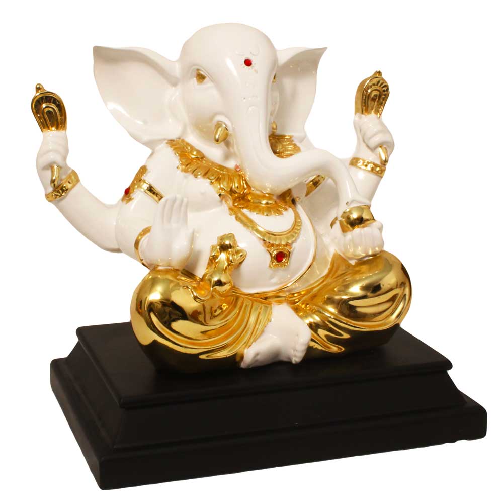 Gold Plated Handicraft Ganesha Statue 8 Inch