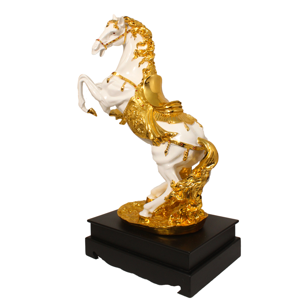 Gold Plated Horse Decorative Showpiece 26 Inch