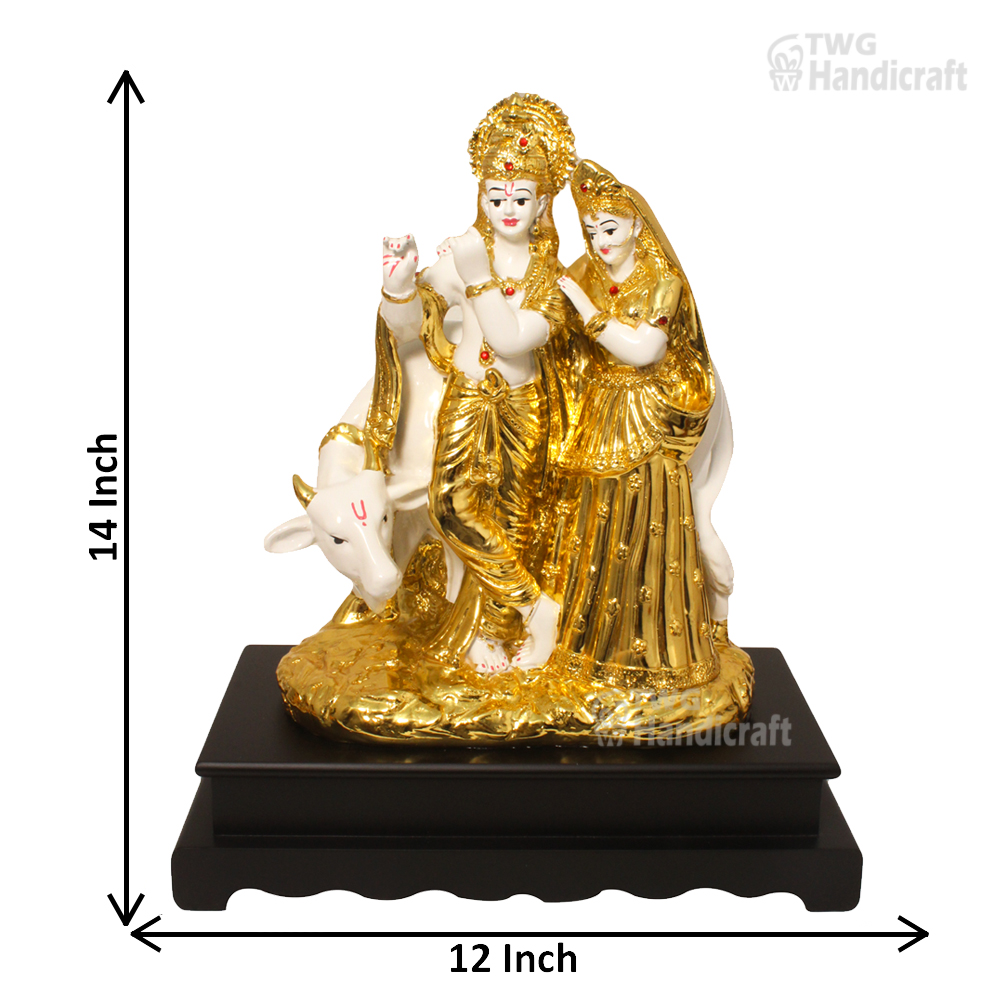 Manufacturer of Gold Plated Radha Krishna Statue Distributors Wanted