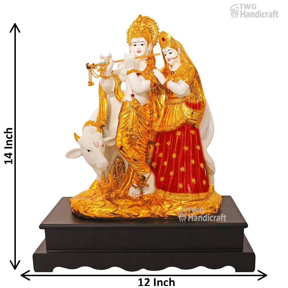 Manufacturer of Gold Plated Radha Krishna Statue Best return gifts for