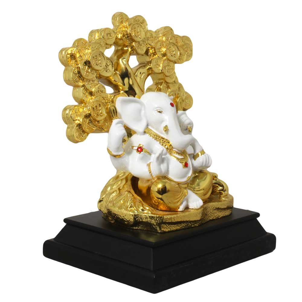 Gold Plated Handicraft Ganesha tree Idol 10 Inch ( 25.5 cm )