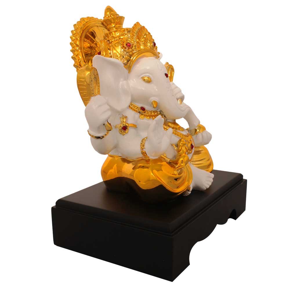 Gold Plated Ganpati Showpiece 15 Inch ( 38.5 cm )