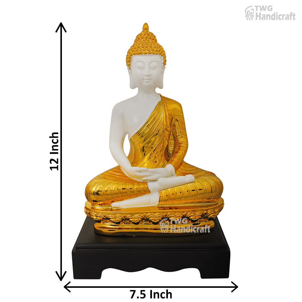 Gold Plated Spiritual Buddha Statue 12 Inch