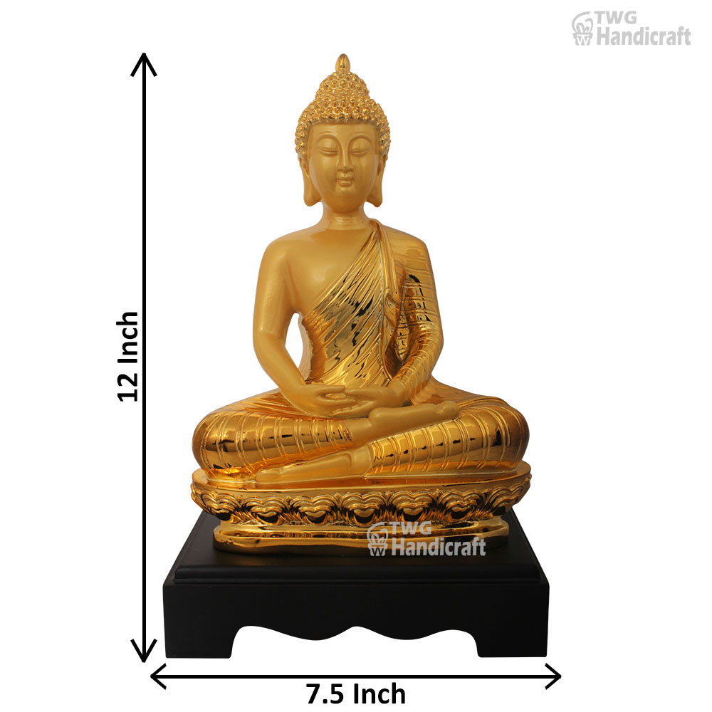 Gold Plated Spiritual Buddha Idol 12 Inch