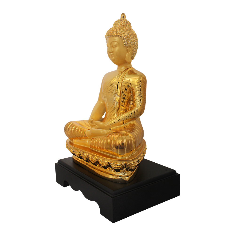 Gold Plated Spiritual Buddha Idol 12 Inch