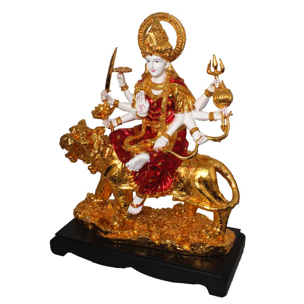 Gold Plated Durga Maa Murti 19 Inch