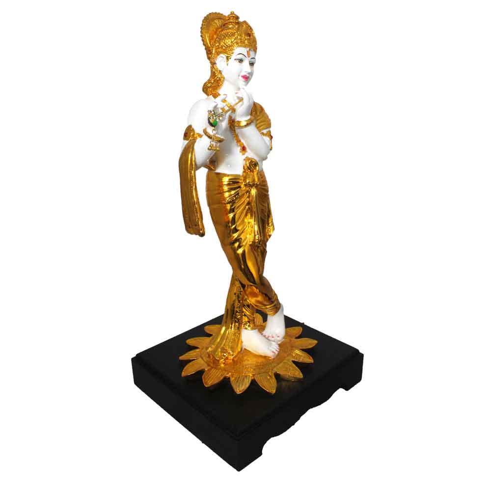 Gold Plated Handicraft Krishna Showpiece 18 Inch