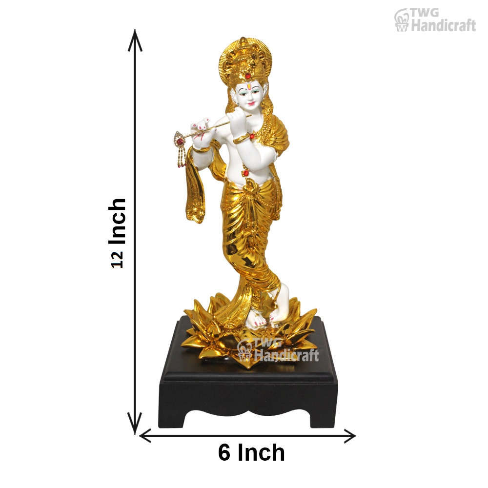 Gold Plated Krishna Statue Manufacturers in Delhi Corporate Gifts Onli