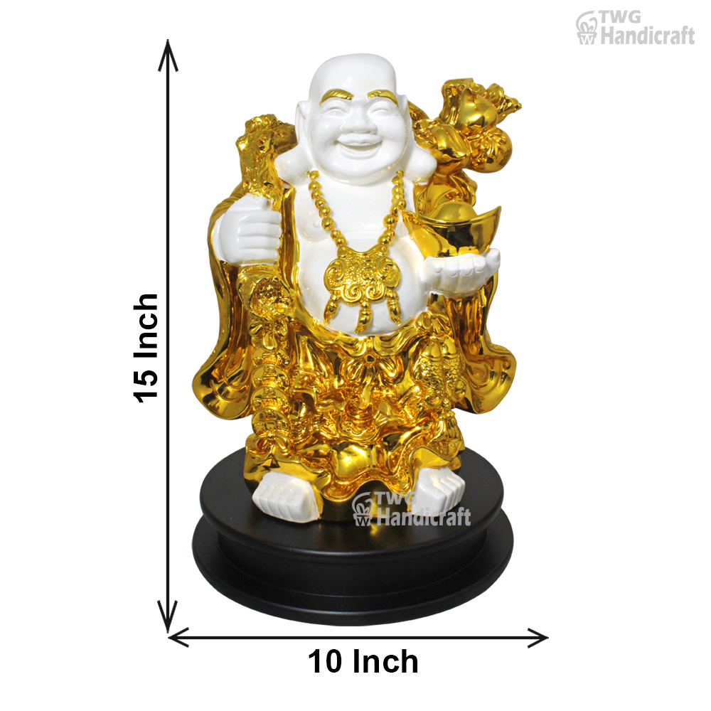 Laughing Buddha Statue Manufacturers in India Export Quality Gold Plat