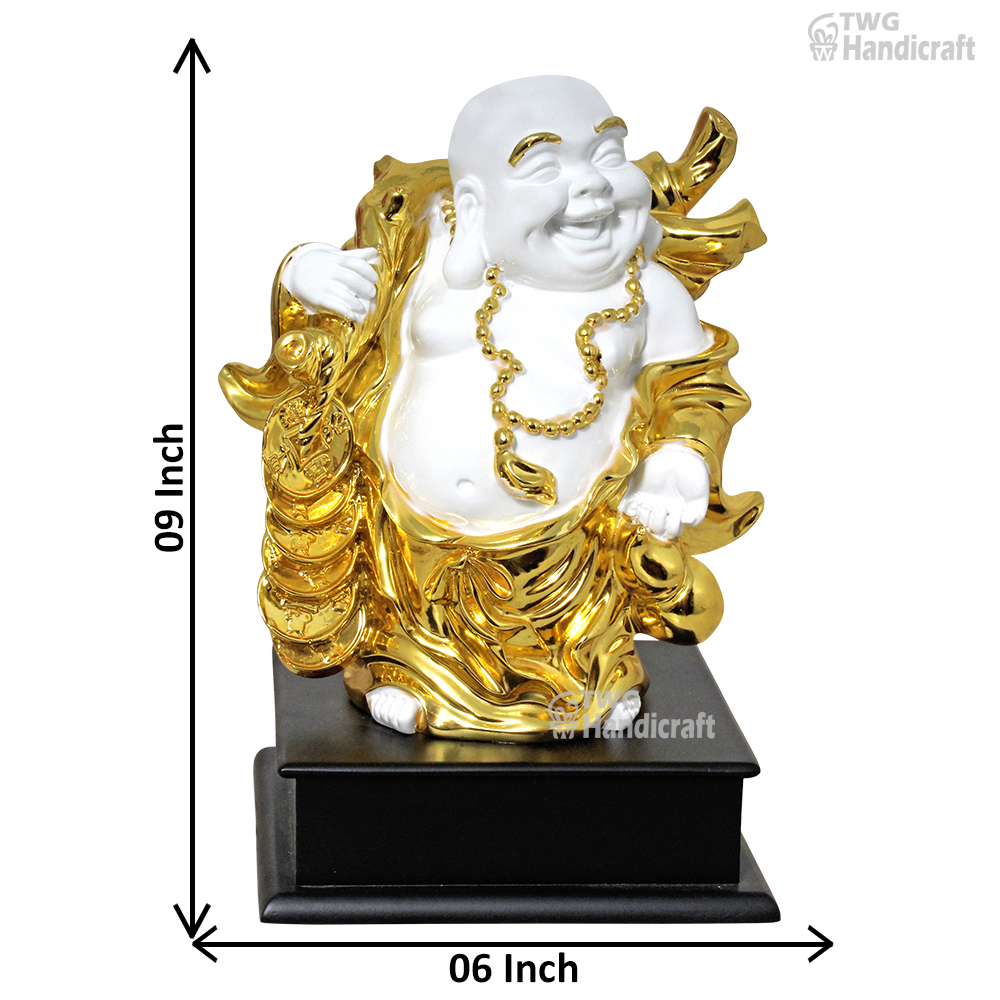 Laughing Buddha Statue Wholesale Supplier in India Export Quality Gold