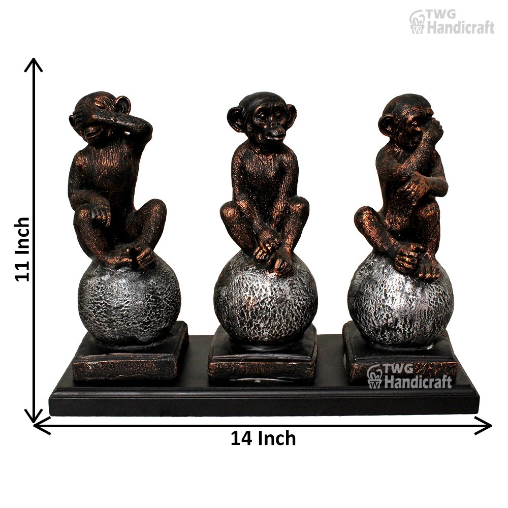 Manufacturer of Decorative Sculptures | Gandhi 3 Monkeys Sculptures