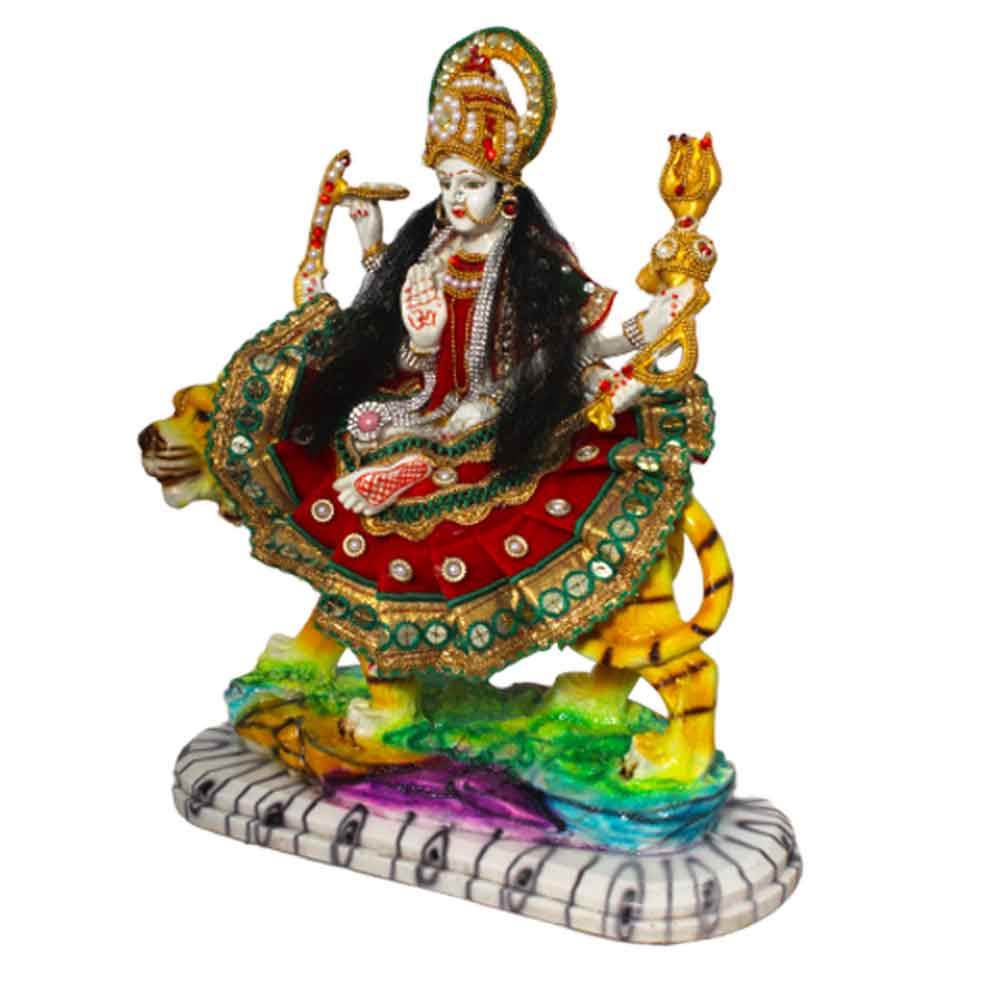 Jewellery Furnished Durga Maa Murti 13.5 Inch