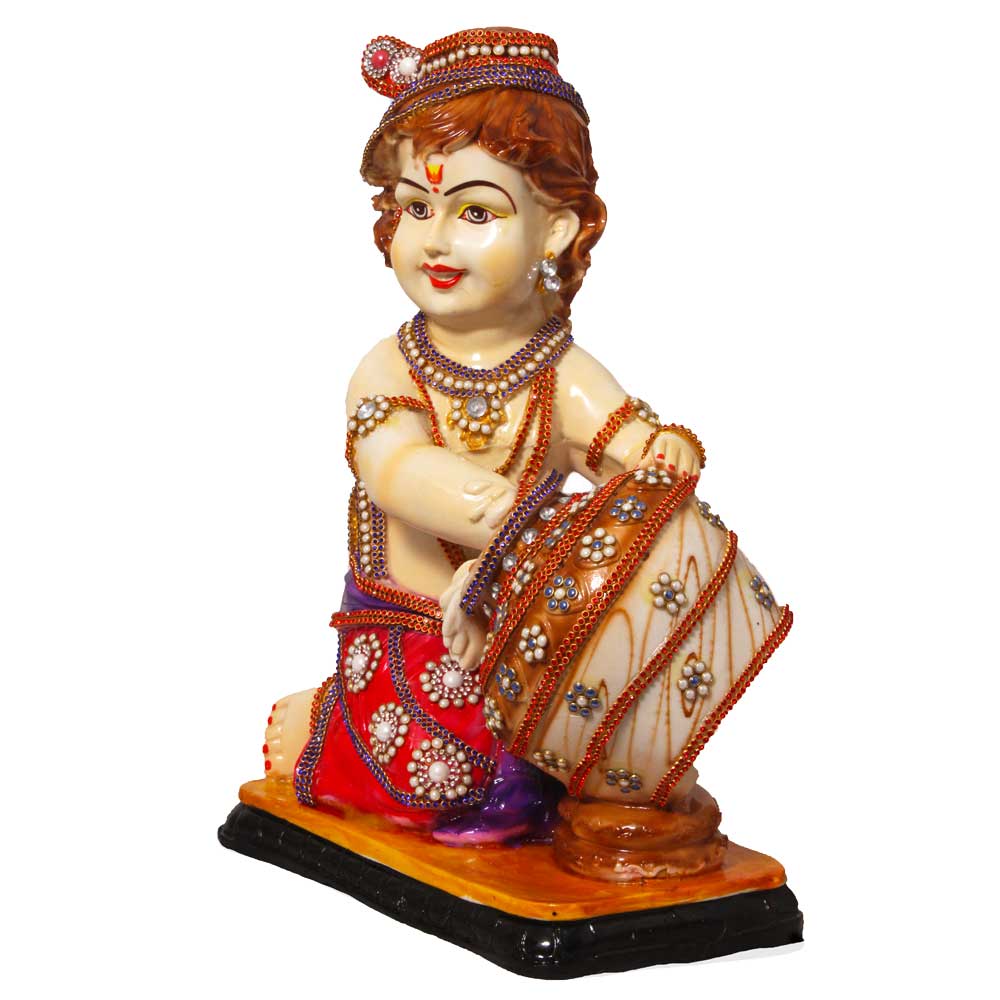 Makhan Chor Krishna Idol Statue 16 Inch