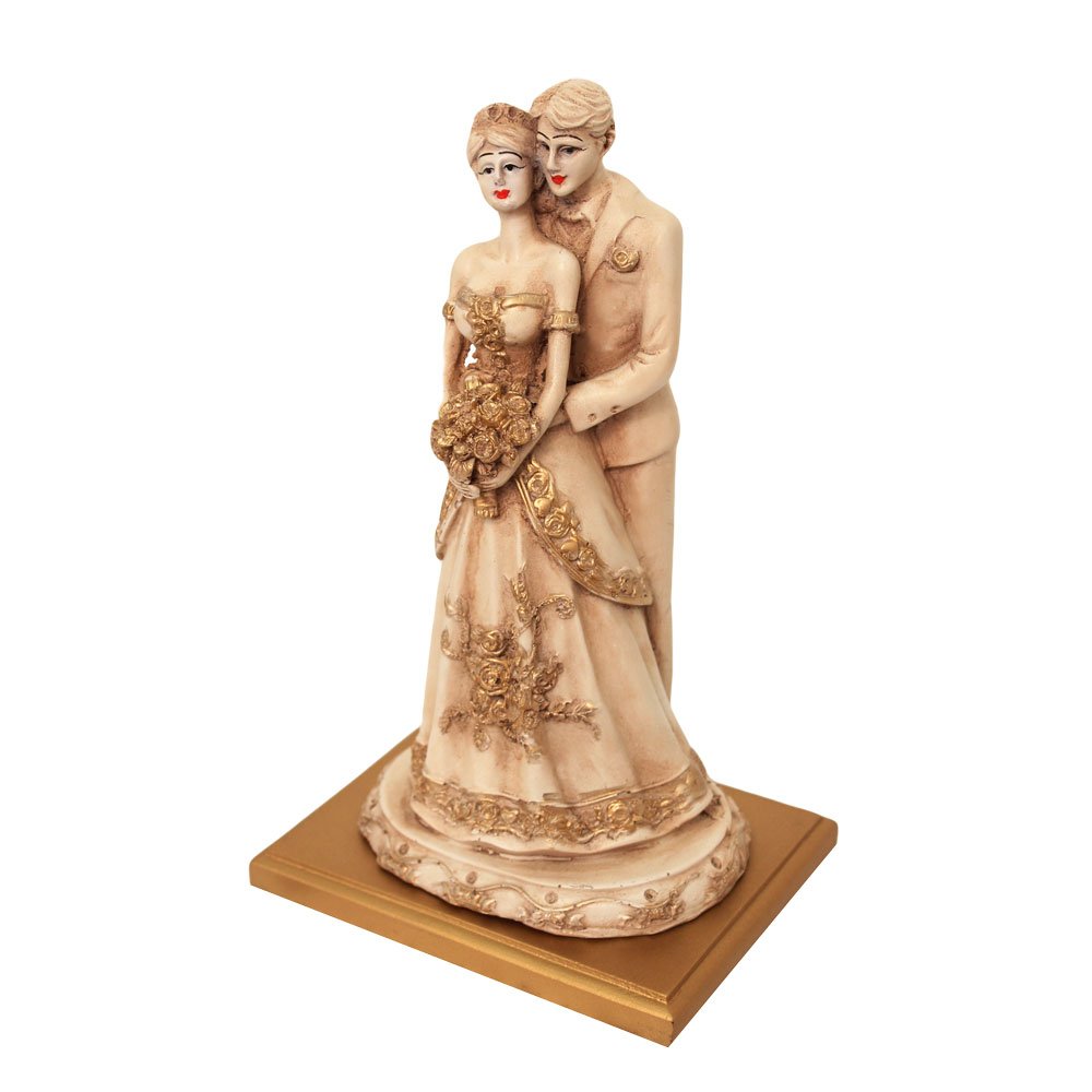 Home Decor Couple Statue Sculpture 10.5 Inch ( 27 cm )