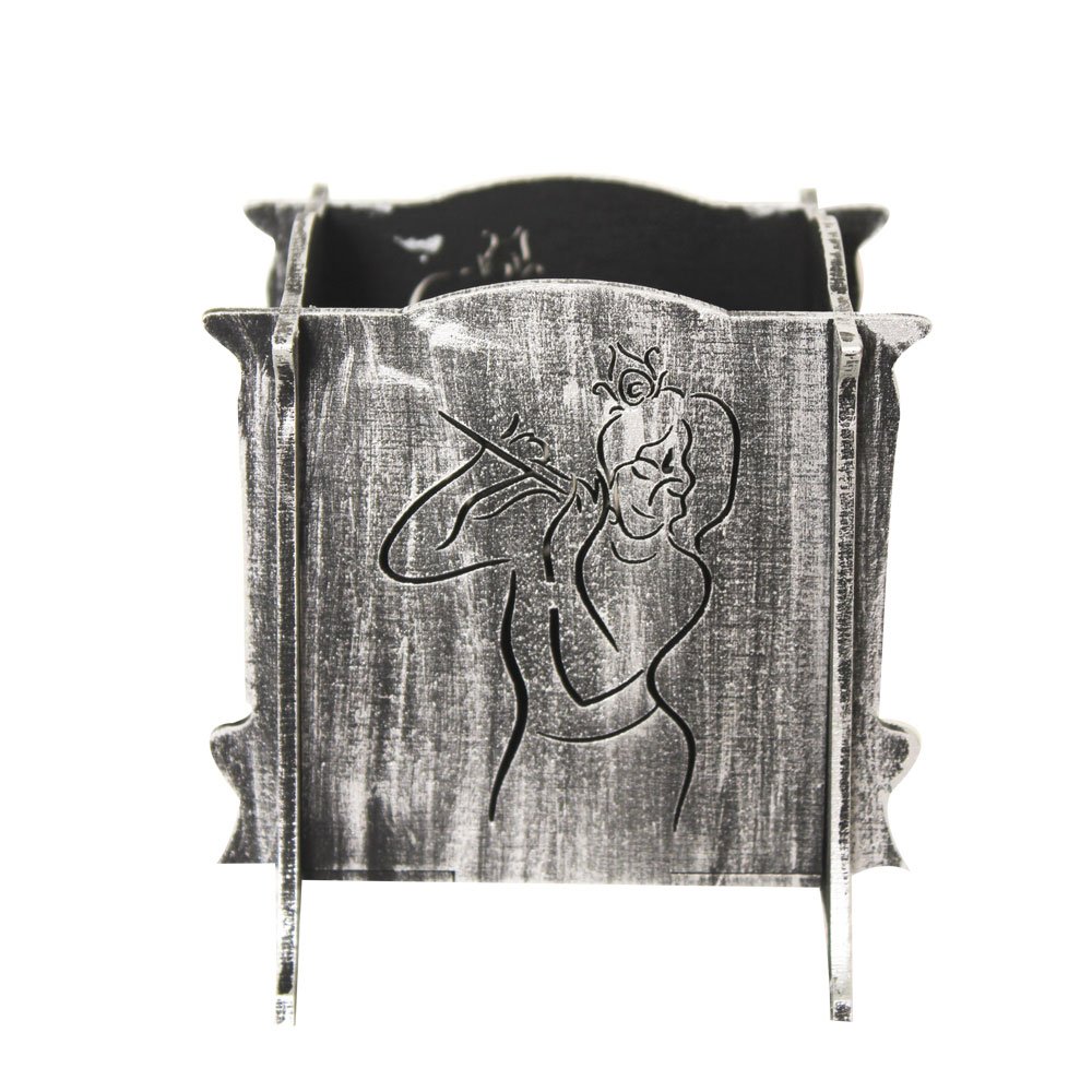 Wooden Cow Krishna Pen Stand 4 Inch ( 10.5 cm )