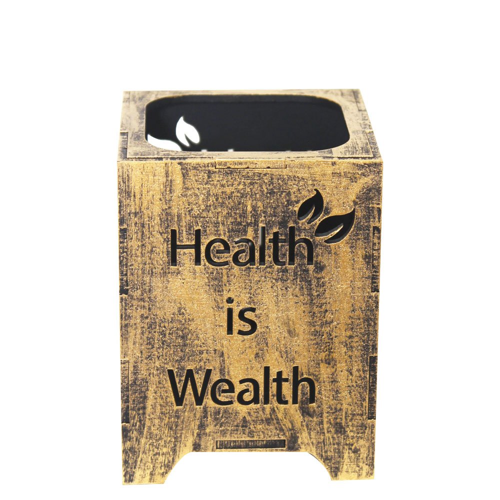 Wooden Handicraft Yoga Pen Stand 4 Inch ( 10.5 cm )