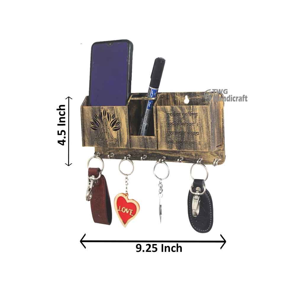 Buddha Key Holder Wooden Art 9.25 inch ( 23.5 cm )