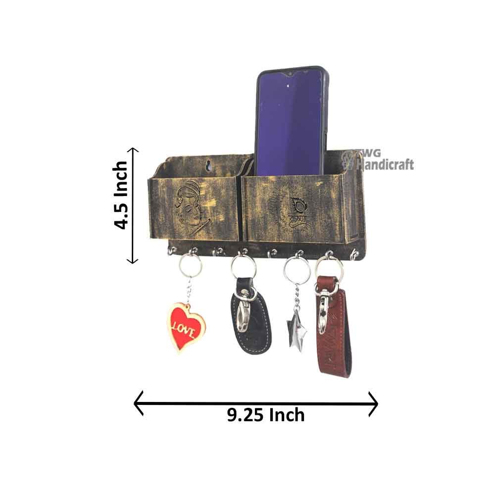 Wooden Mdf Krishna Key Holder 9.25 inch ( 23.5 cm )