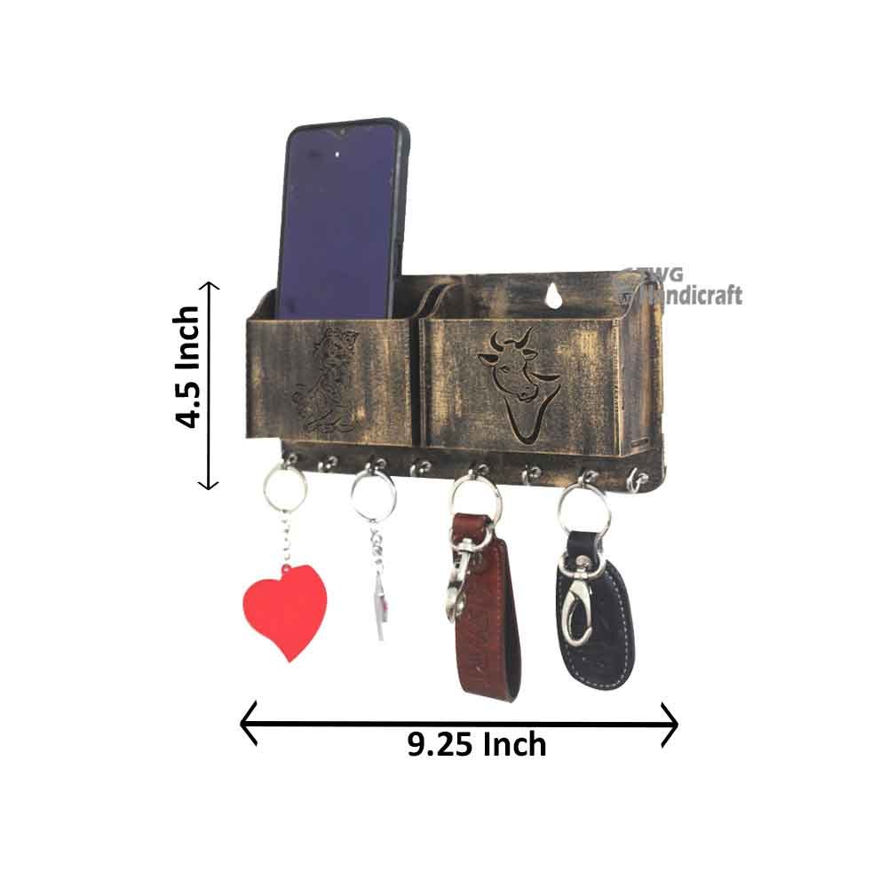 Cow Krishna Wooden Mdf Key Holder 9.25 inch ( 23.5 cm )