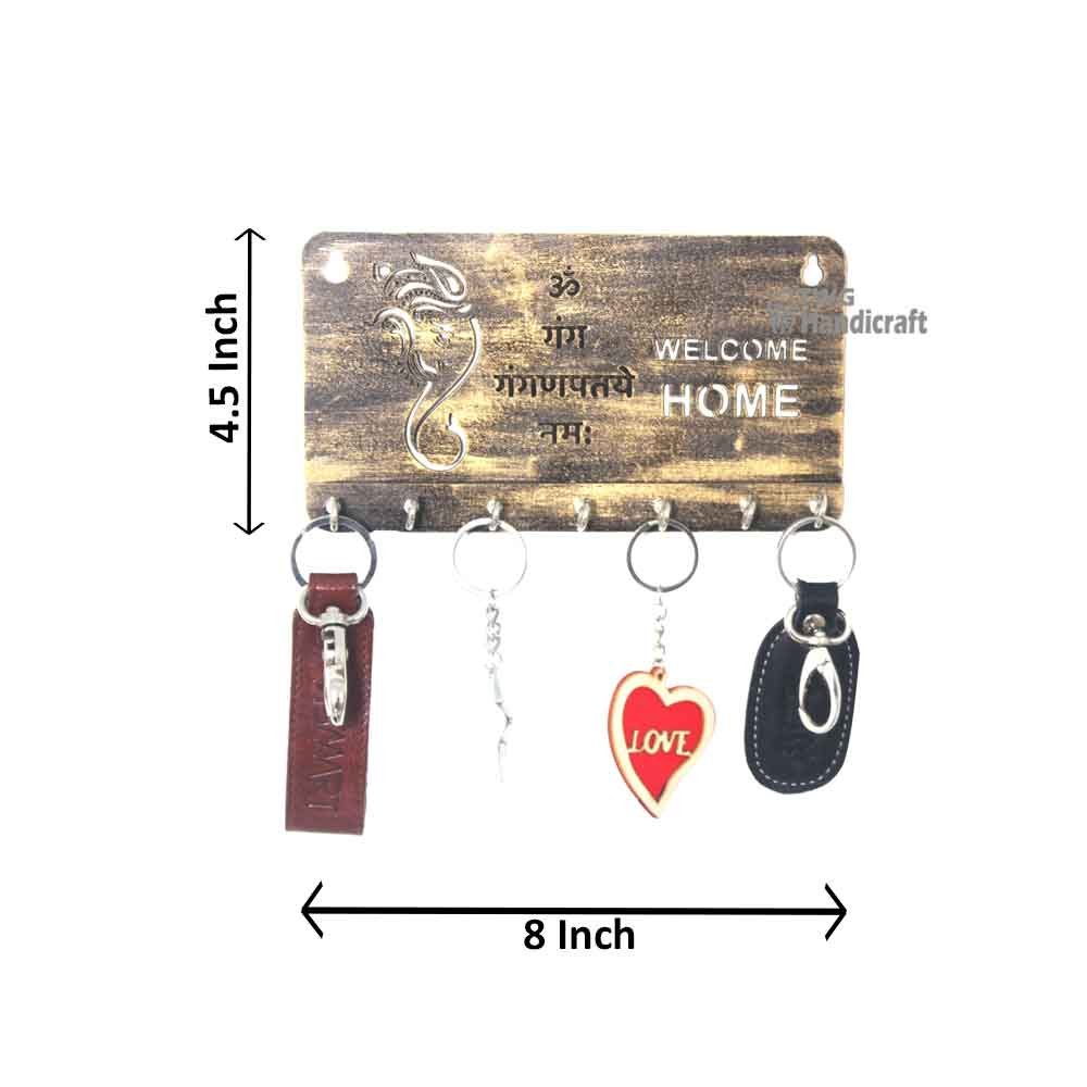 Welcome Home Ganesha Antiqoe Key Holder 8 Inch ( 20.5 cm )