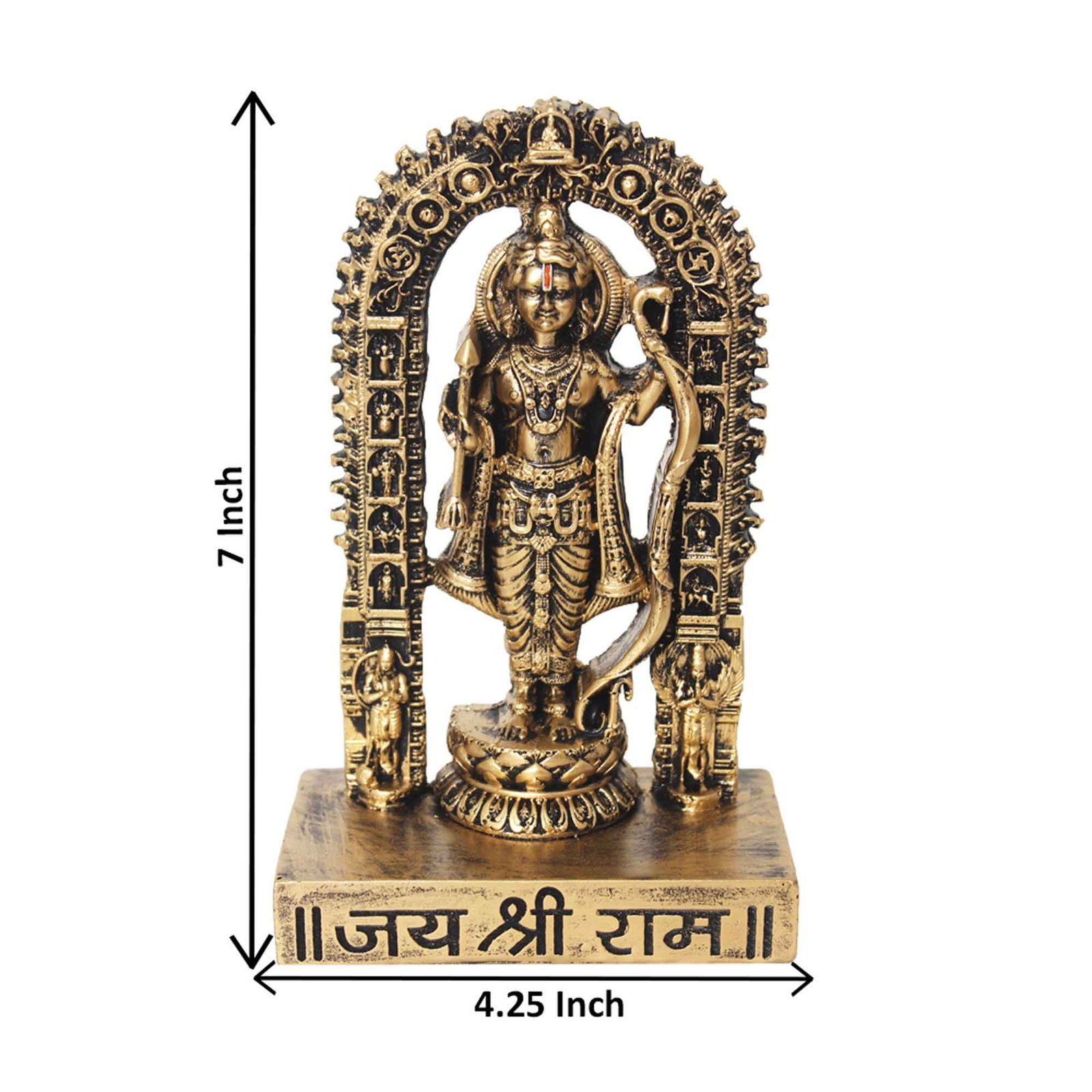 Handicraft Ayodhya Ram Lalla Idol Statue Showpiece 7 Inch ( 18 cm )