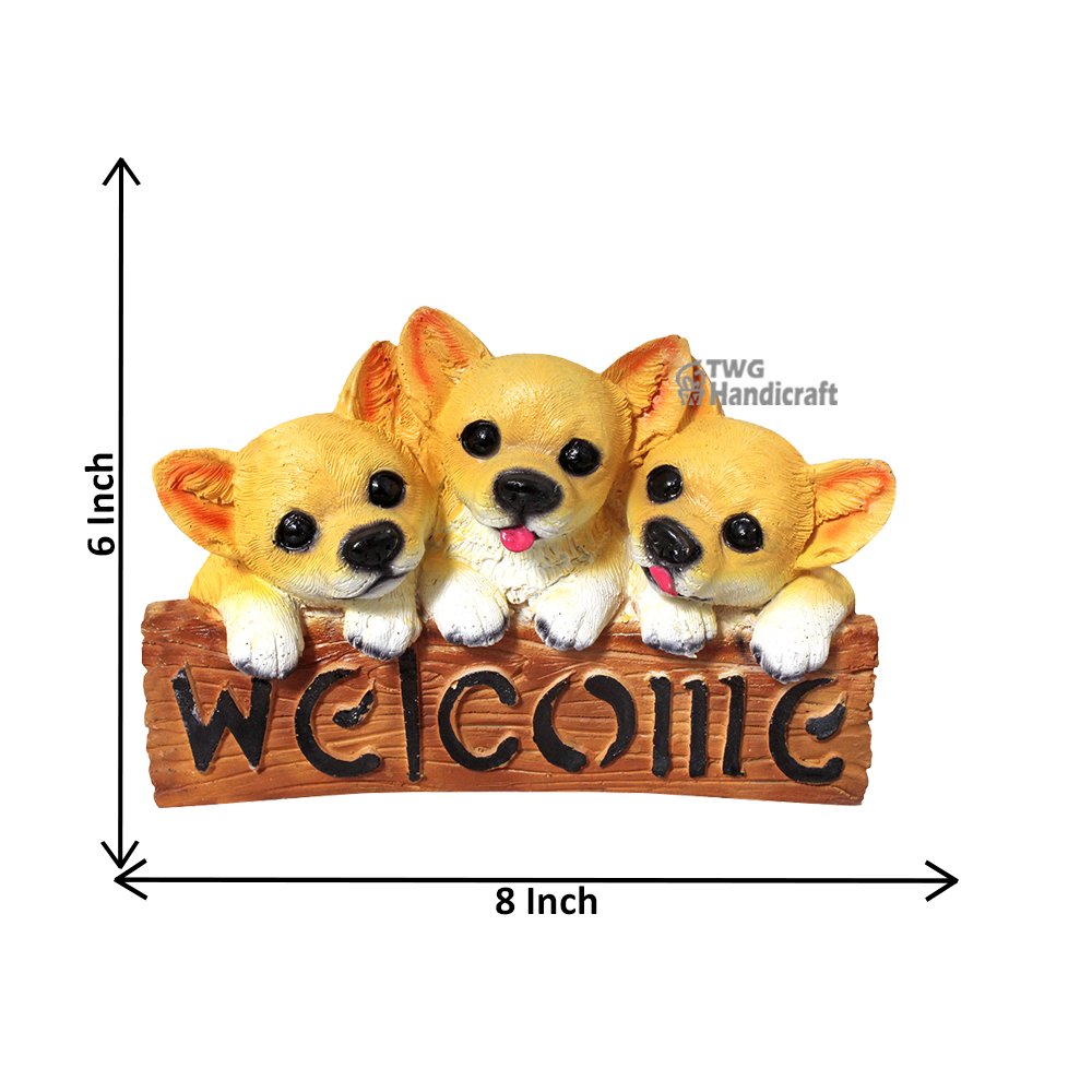 Welcome Dog Statue Figurine Manufacturers in Meerut | Animal Face Showpiece