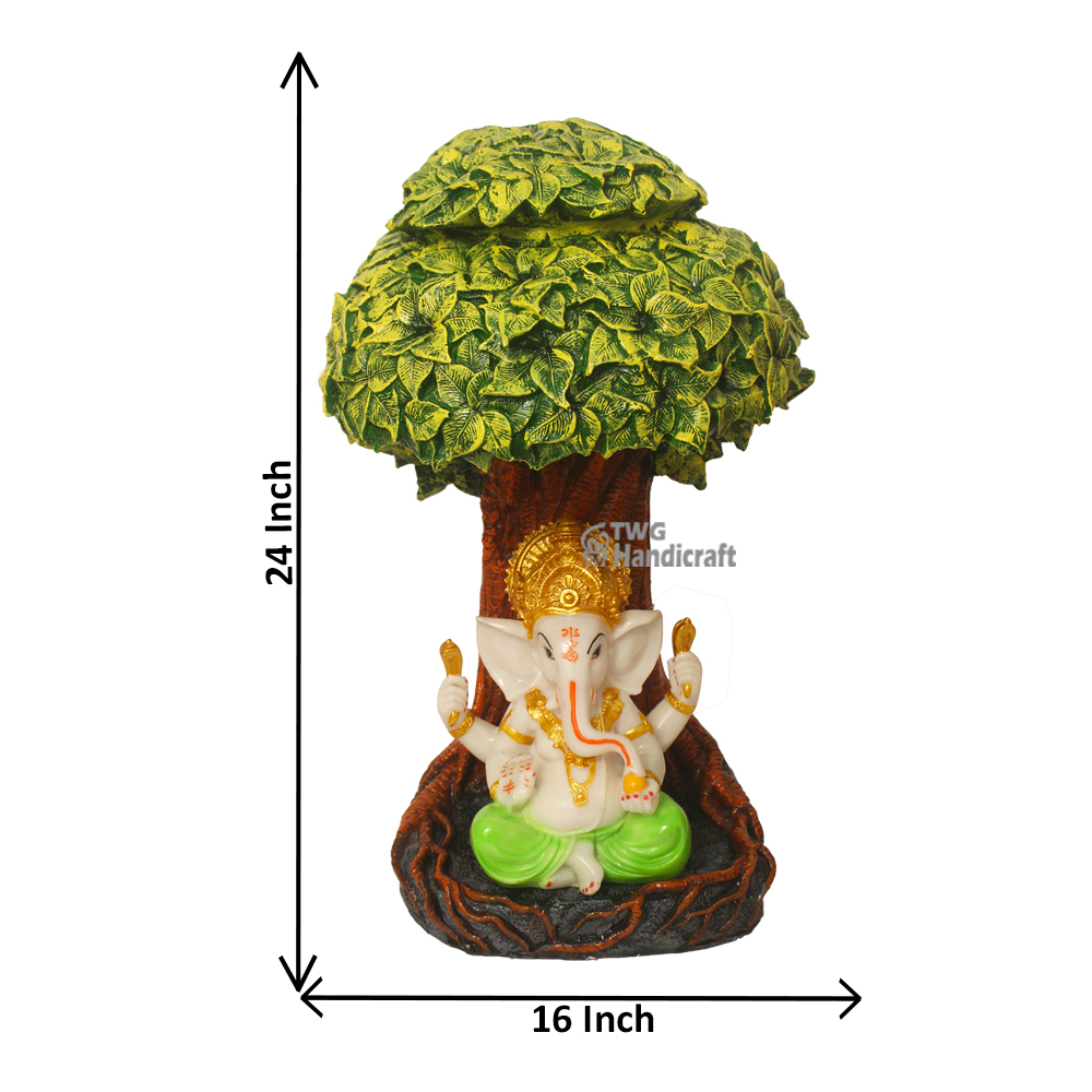 Lord Ganesha Under Kalpvriksha Tree Showpiece For Good Luck 24 inch