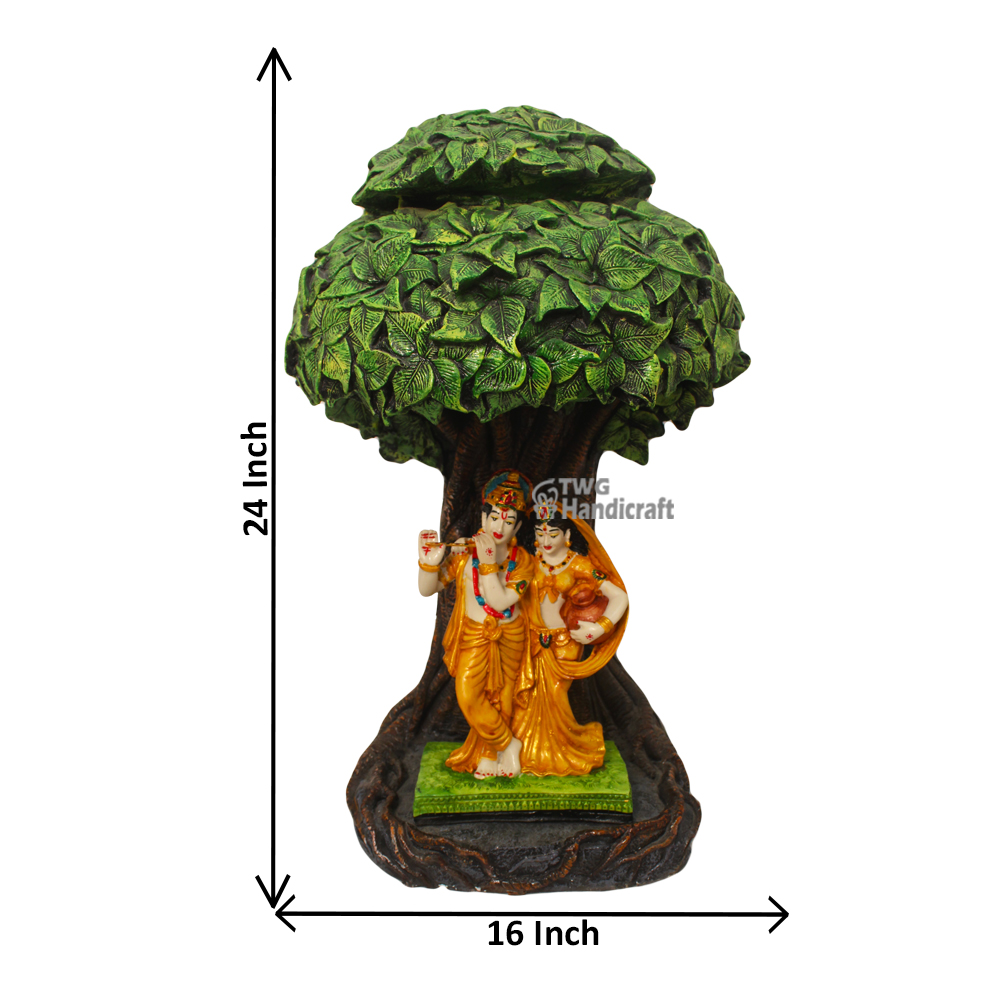 Matki Radha Krishna Under Kalpvriksha Tree Antique Gift Item 24 inch