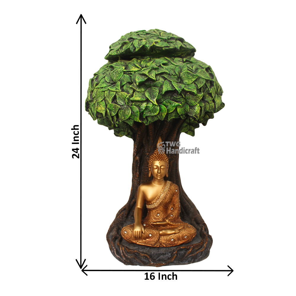 Gautam Buddha Under Kalpvriksha Tree Showpiece Good Luck 24 inch