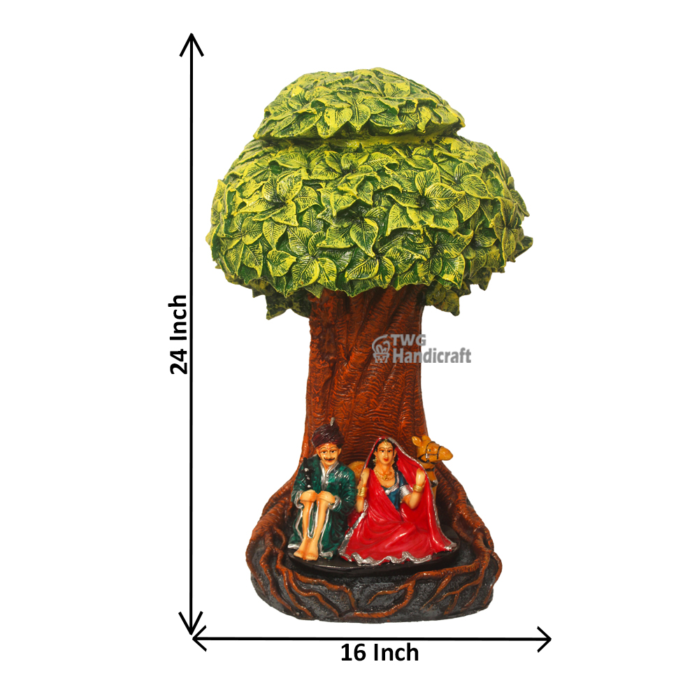 Rajasthani Couple Under Tree Showpiece Ultimate Gift 24 inch