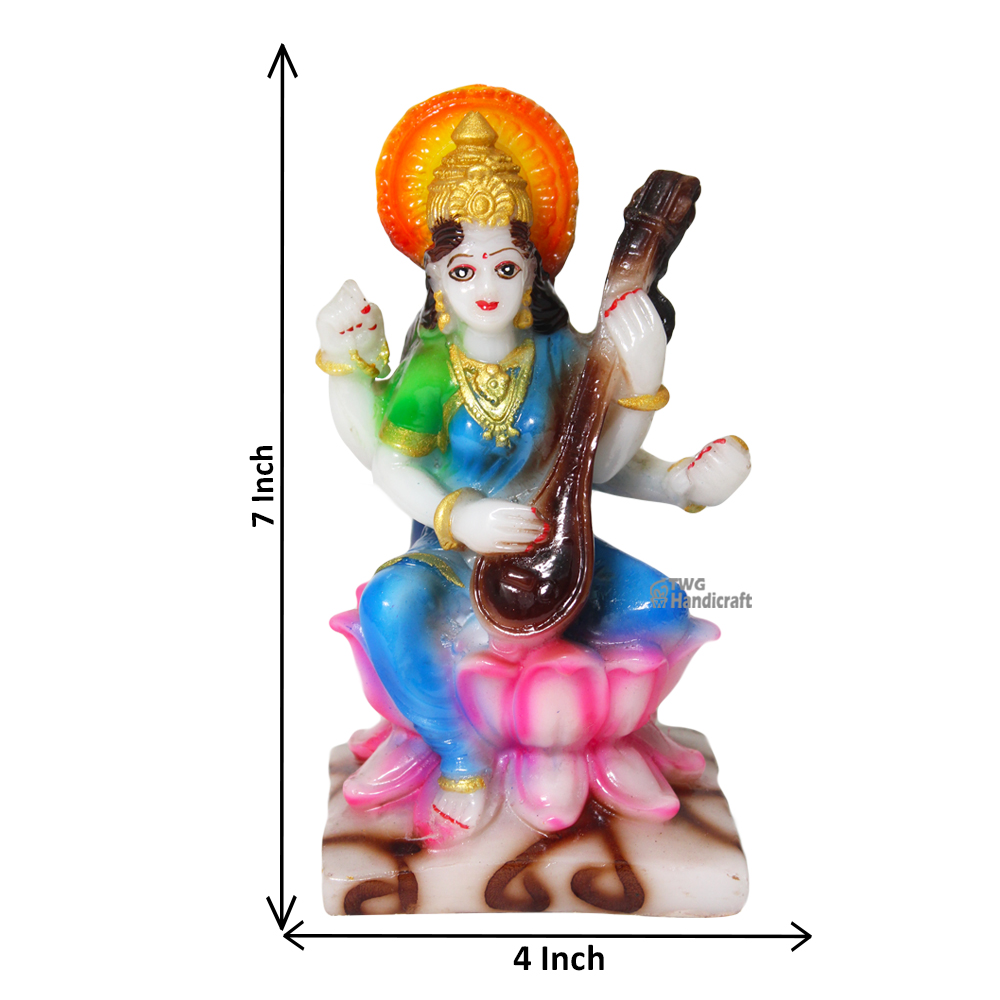 Ma Saraswati Sculpture Manufacturers in Meerut | Ma Saraswati Statue with Jewellery