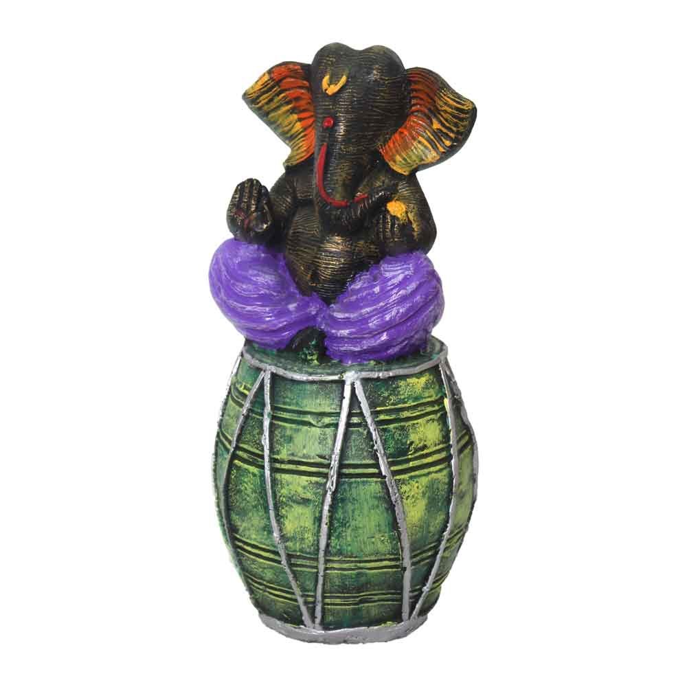 New Look Handicraft Dholak Ganesh For Return Gift 11.5 Inch ( 29.5 cm )