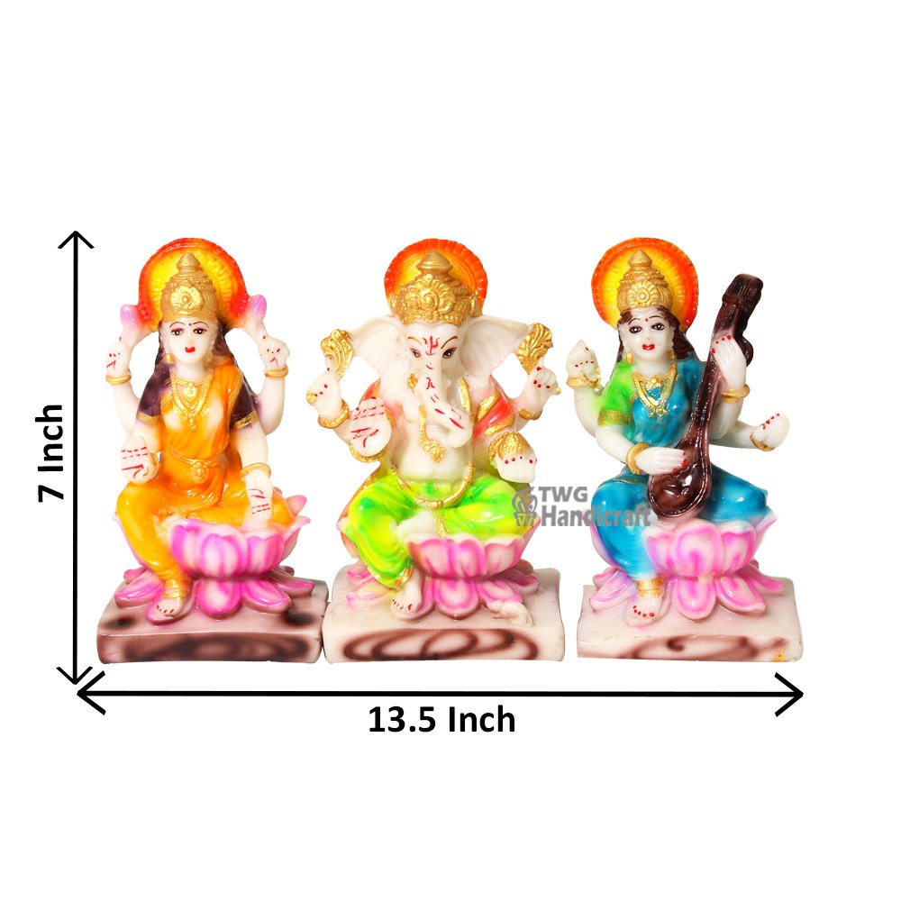 Ganesh Laxmi Saraswati Murti Manufacturers in India Polyresin Statue