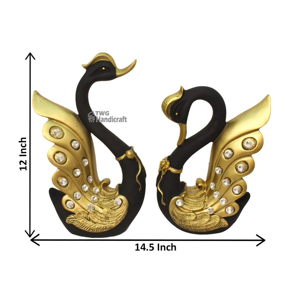 Swan Pair Showpiece Manufacturers in India | Swan Statue at Factory Rates