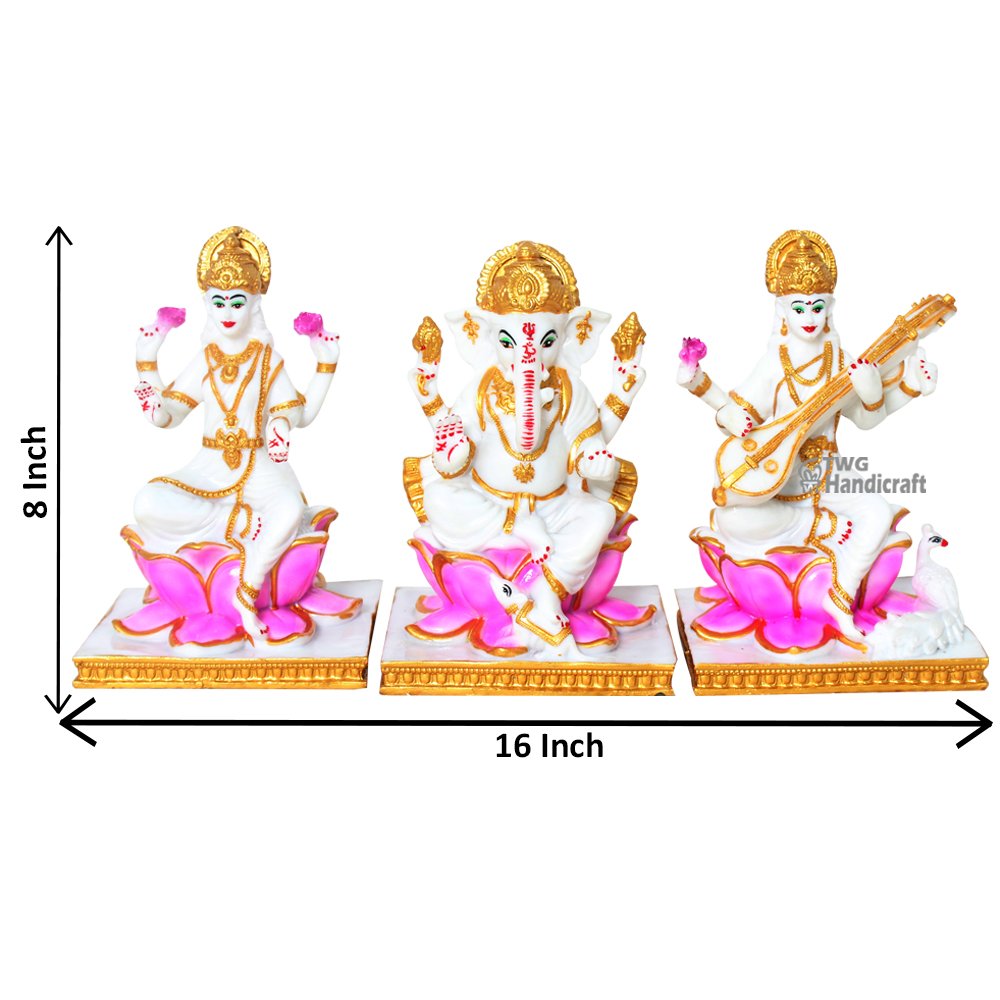 Ganesh Laxmi Saraswati Murti Wholesale Supplier in India Polyresin Statue