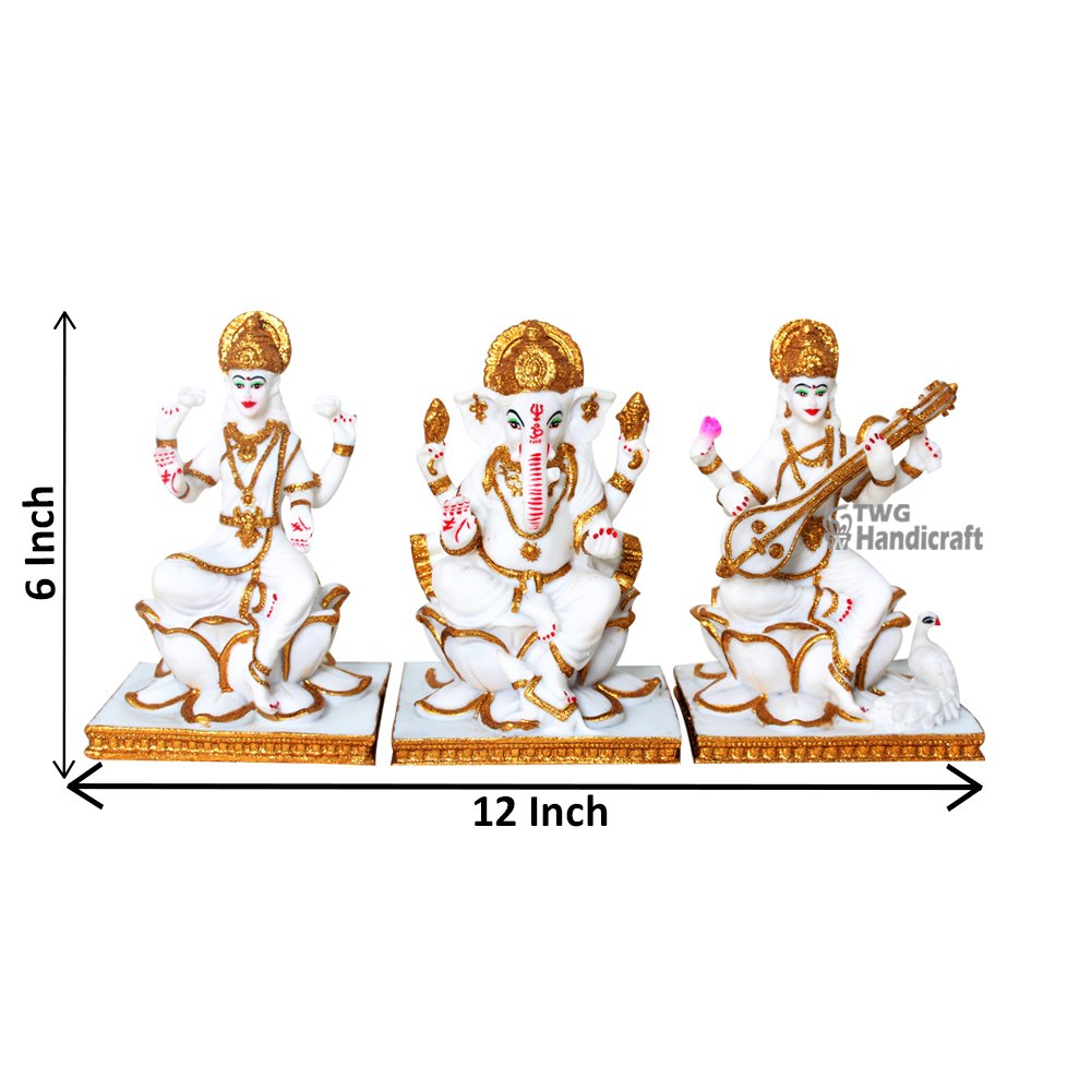 Ganesh Laxmi Saraswati Murti Manufacturers in Meerut Polyresin Showpiece
