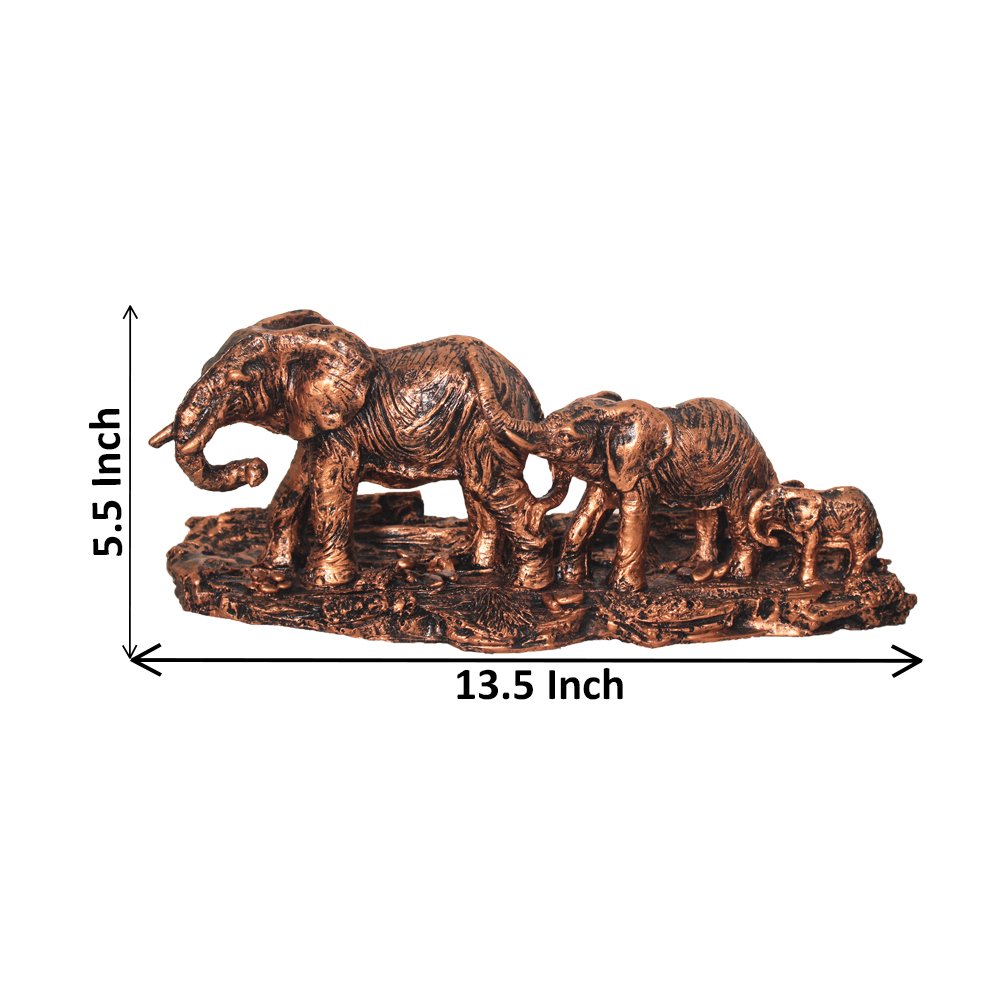 Elephant Family Statue Suppliers in Delhi | Antique Look Showpiece
