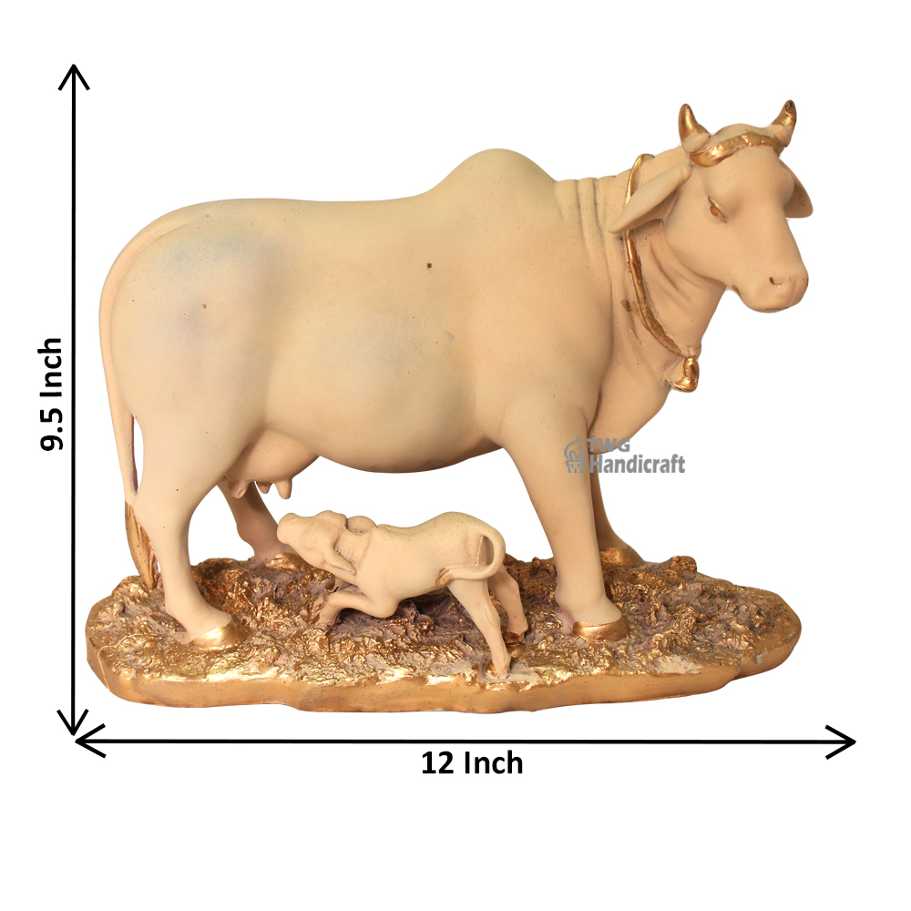 Kamdhenu Cow and Calf Statue Wholesale Supplier in India | Cow Figurine Wholesale Rate