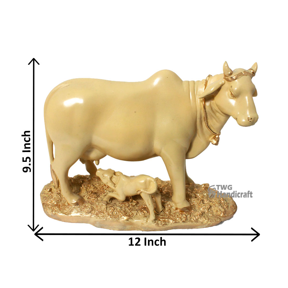 Kamdhenu Cow and Calf Statue Manufacturers in Delhi | Cow Figurine Wholesale Rate