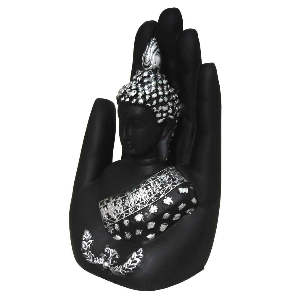 Lord Buddha on Palm Statue 7 Inch ( 18 cm )