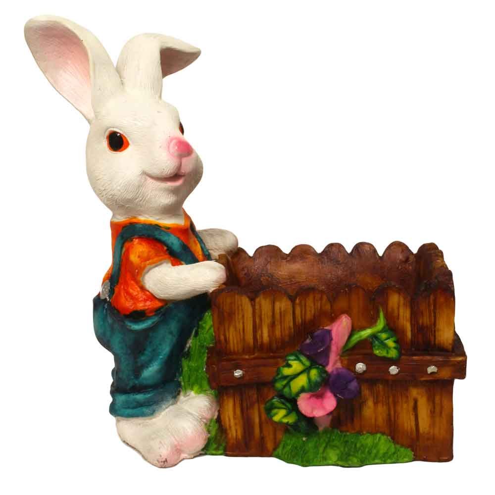 Handicraft Rabbit Planter Sculpture 14 Inch ( 36 cm )