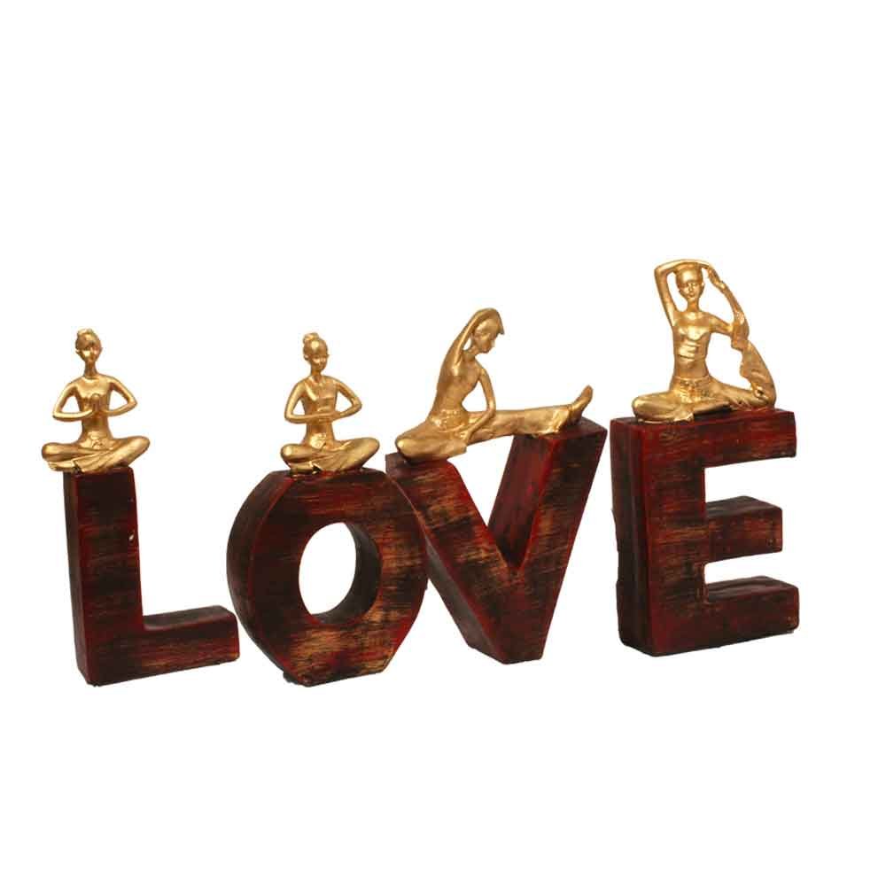 Love Yoga Decorative Showpiece 9 Inch ( 23 cm )